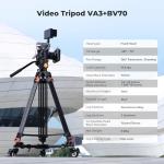 K&F Concept 80" Heavy Duty Video Tripod