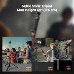 K&F CONCEPT 69" Selfie Stick Tripod with Remote