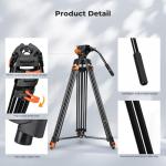 K&F Concept 80" Heavy Duty Video Tripod