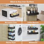 Magnetic Spice Rack Set for Refrigerator - Black