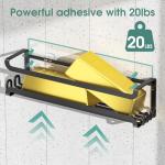 2 Pack Wall Mounted Spice Rack and Hooks