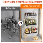 Bunoxea Wall-Mounted Spice Rack Organizer, 3 Pack