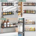 2 Pack Wall Mounted Spice Rack and Hooks