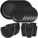 24-Piece Unbreakable Plates and Bowls Set