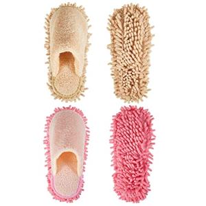 Microfiber Floor Cleaning Mop Slippers - 2 Pairs