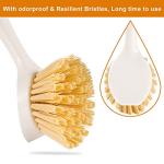 Bamboo Handle Kitchen Dish Brush Set, 2 Pack