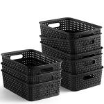 8-Pack Small Plastic Storage Baskets - Versatile Organizers