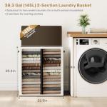 SOLEDI Double Laundry Hamper with Lid and Bags