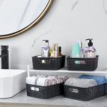 8-Pack Small Plastic Storage Baskets - Versatile Organizers