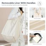 2-Section Rolling Laundry Hamper with Removable Bag