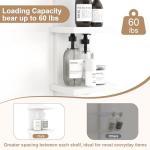 7-Tier White Floating Wall Shelf Unit