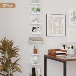 7-Tier White Floating Wall Shelf Unit