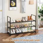 3-Tier Stackable Metal Shoe Rack Organizer