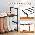 3-Tier Stackable Metal Shoe Rack Organizer