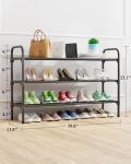 Kitsure Extra-Long 3-Tier Shoe Rack Storage