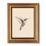 Vintage Gold Framed Hummingbird Wall Art