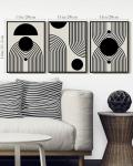Black and White Abstract Wall Art – 11x14in