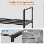 3-Tier Stackable Metal Shoe Rack Organizer