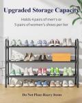 Kitsure Extra-Long 3-Tier Shoe Rack Storage