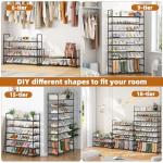 3-Tier Stackable Metal Shoe Rack Organizer