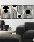 Black and White Abstract Wall Art – 11x14in
