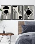Black and White Abstract Wall Art – 11x14in