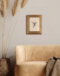 Vintage Gold Framed Hummingbird Wall Art