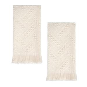 Soft Cotton Decorative Hand Towels Set - 2 Pack