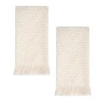 Soft Cotton Decorative Hand Towels Set - 2 Pack