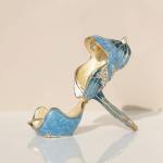 Hand-Painted Blue Bird Trinket Box Organizer