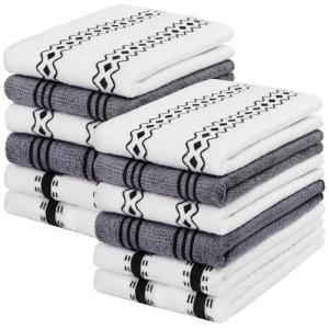 HOMEXCEL 12-Pack Highly Absorbent Microfiber Towels