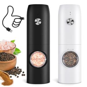 Rechargeable Electric Salt and Pepper Grinder Set