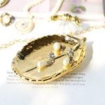 Gold Leaf Shaped Ceramic Jewelry Ring Dish
