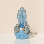 Hand-Painted Blue Bird Trinket Box Organizer