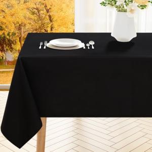 Waterproof Black Table Cloth for Dining & Events