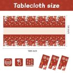 Childom 3 Pack Disposable Christmas Tablecloths