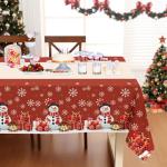 Childom 3 Pack Disposable Christmas Tablecloths