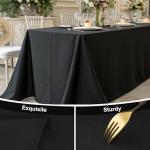Waterproof Black Table Cloth for Dining & Events