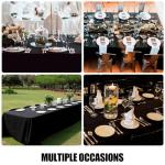 Waterproof Black Table Cloth for Dining & Events
