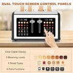 Touch Screen 4 Slice Toaster with Digital Timer