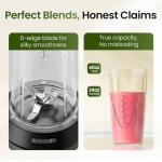 TOPZEE 1000W Personal Smoothie Blender with Travel Cups