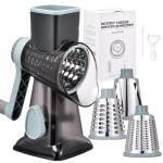 Rotary Cheese Grater with 3 Interchangeable Blades