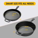 2-in-1 Pre-Seasoned Cast Iron Dutch Oven Set