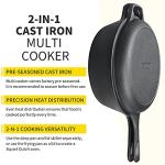 2-in-1 Pre-Seasoned Cast Iron Dutch Oven Set
