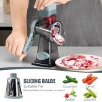 KEOUKE Hand Crank Cheese Grater with 3 Blades