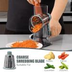 KEOUKE Hand Crank Cheese Grater with 3 Blades