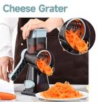 Rotary Cheese Grater with 3 Interchangeable Blades