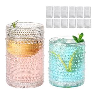 Vintage Hobnail Glassware Set of 12 Tumblers