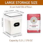 Large Airtight Food Storage Containers - 4 Pack