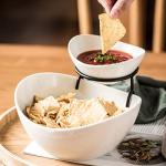 YHOSSEUN Two-Tier Chip and Dip Serving Set